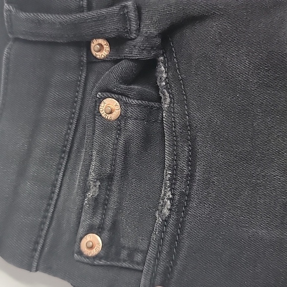 PISTOLA NWT RAVEN HIGH RISE CROP BOOT FRAYED BLACK JEANS SZ 27 - Picture 5 of 13